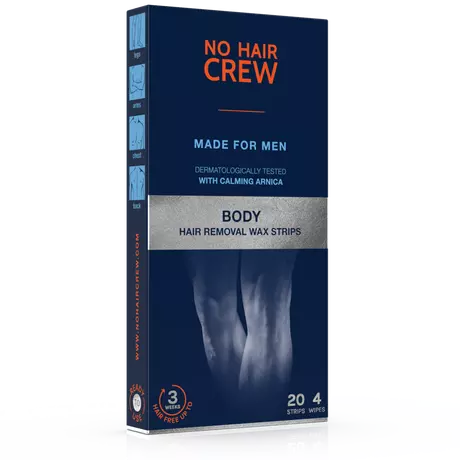 NO HAIR CREW  Kaltwachsstreifen für den Körper – Für Männer 