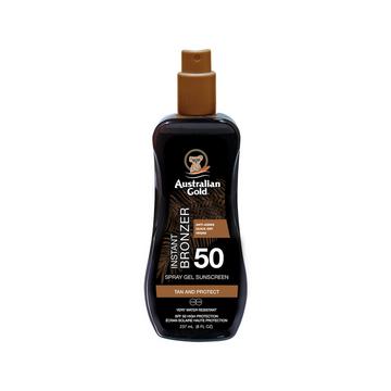 SPF 50 Spray Gel avec agent bronzant