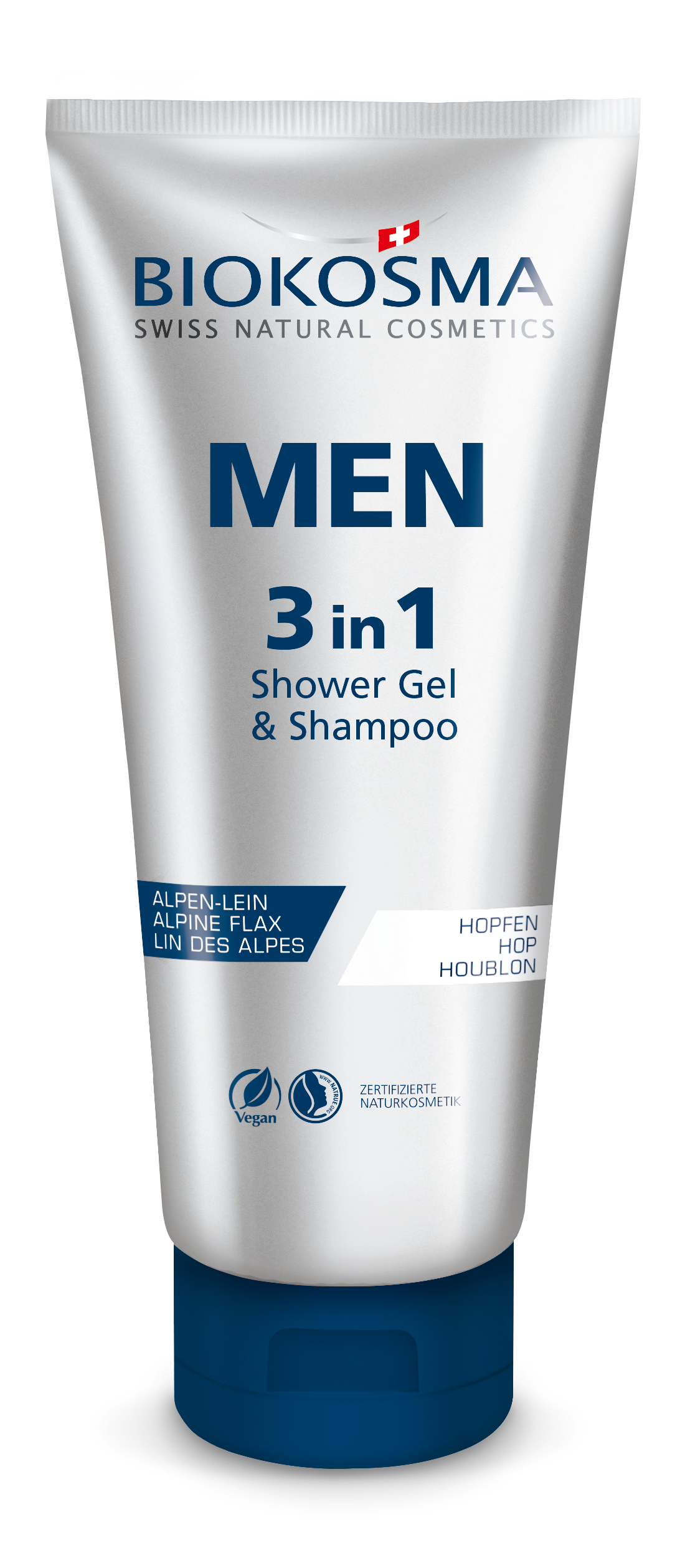 Image of BIOKOSMA Men 3in1 Shower Gel & Shampoo & Face Wash - 200ml