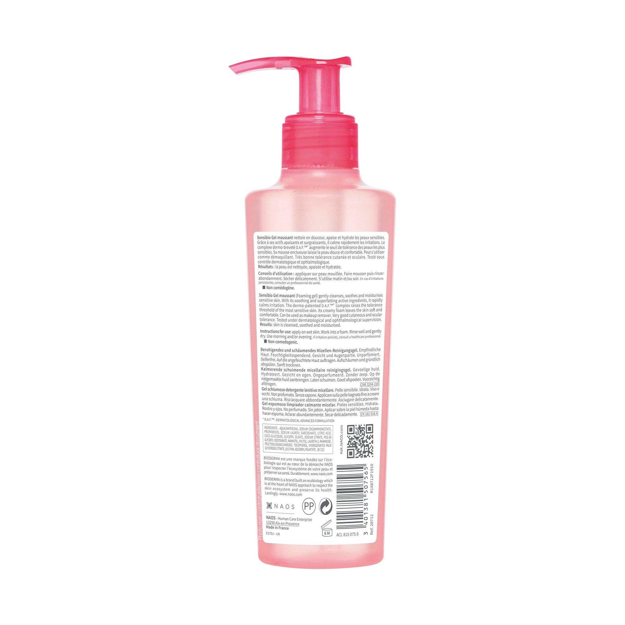 BIODERMA  Sensibio Gel Moussant, Mousse In Gel Micellare Detergente Lenitivo 