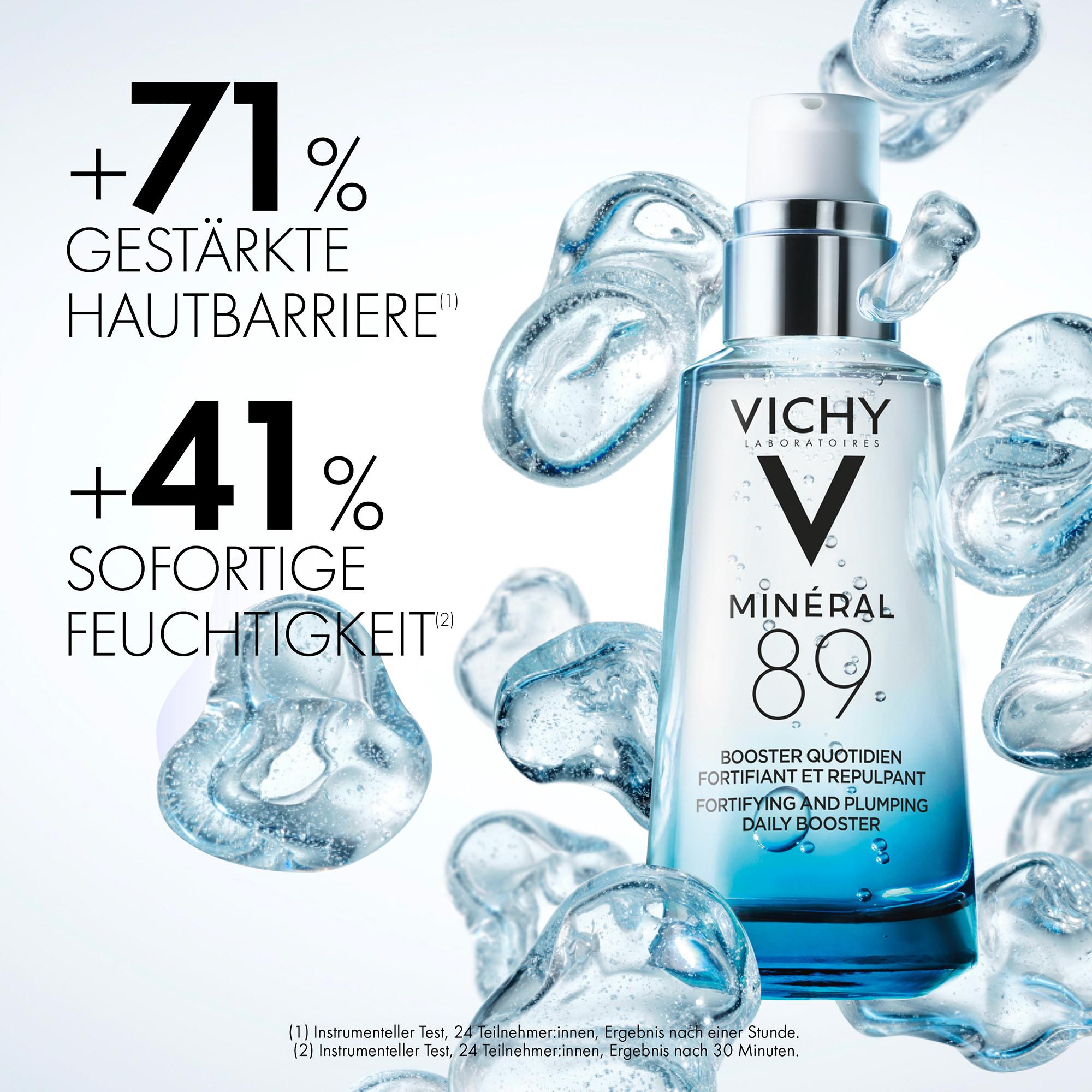 VICHY Minéral 89, Täglicher Feuchtigkeitsspendender Hyaluron-Boost Minéral 89 Booster fluide fortifiant et repulpant à l'acide hyaluronique 