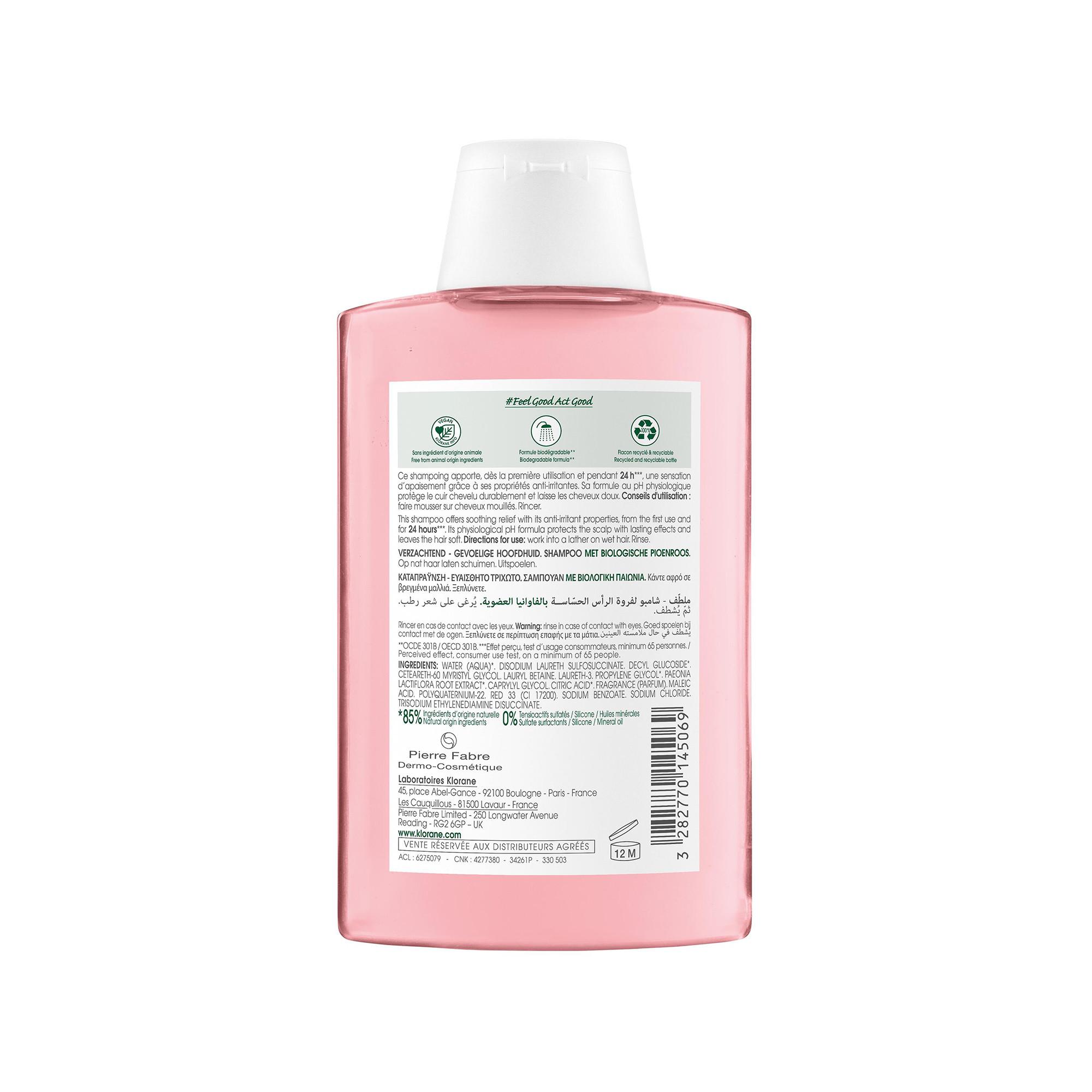 KLORANE Pivoine BIO Shampooing apaisant 