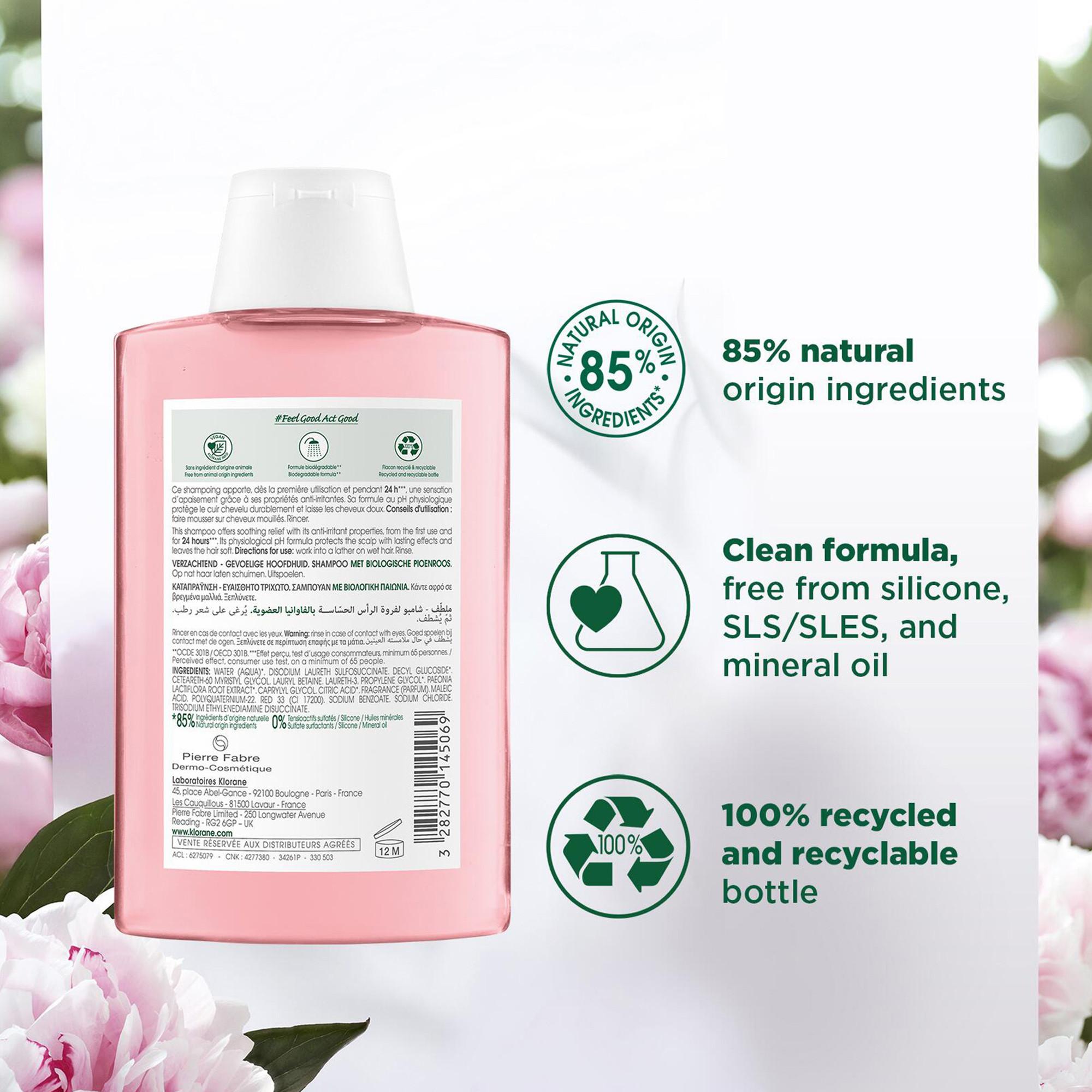 KLORANE Pivoine BIO Shampooing apaisant 