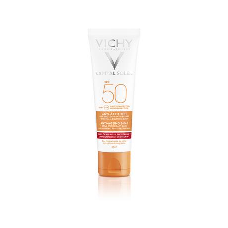 VICHY  Ideal Soleil Creme Anti-Age SPF50 Capital Soleil 3-in-1 Anti-Age Sonnenpflege LSF 50 