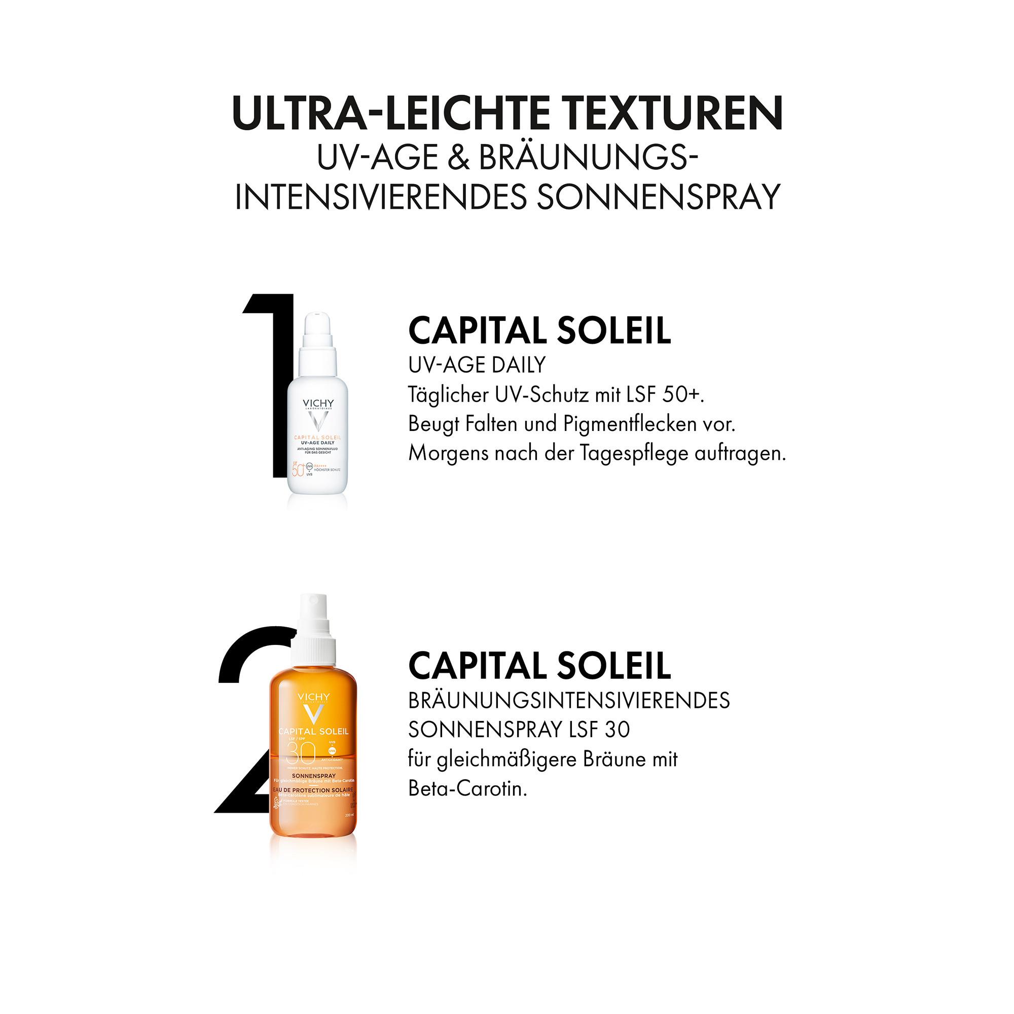 VICHY IS EAU PROTECT.Bronzante SPF30 Idéal Soleil Frisches Sonnenspray Bräunungsintensivierend LSF30 
