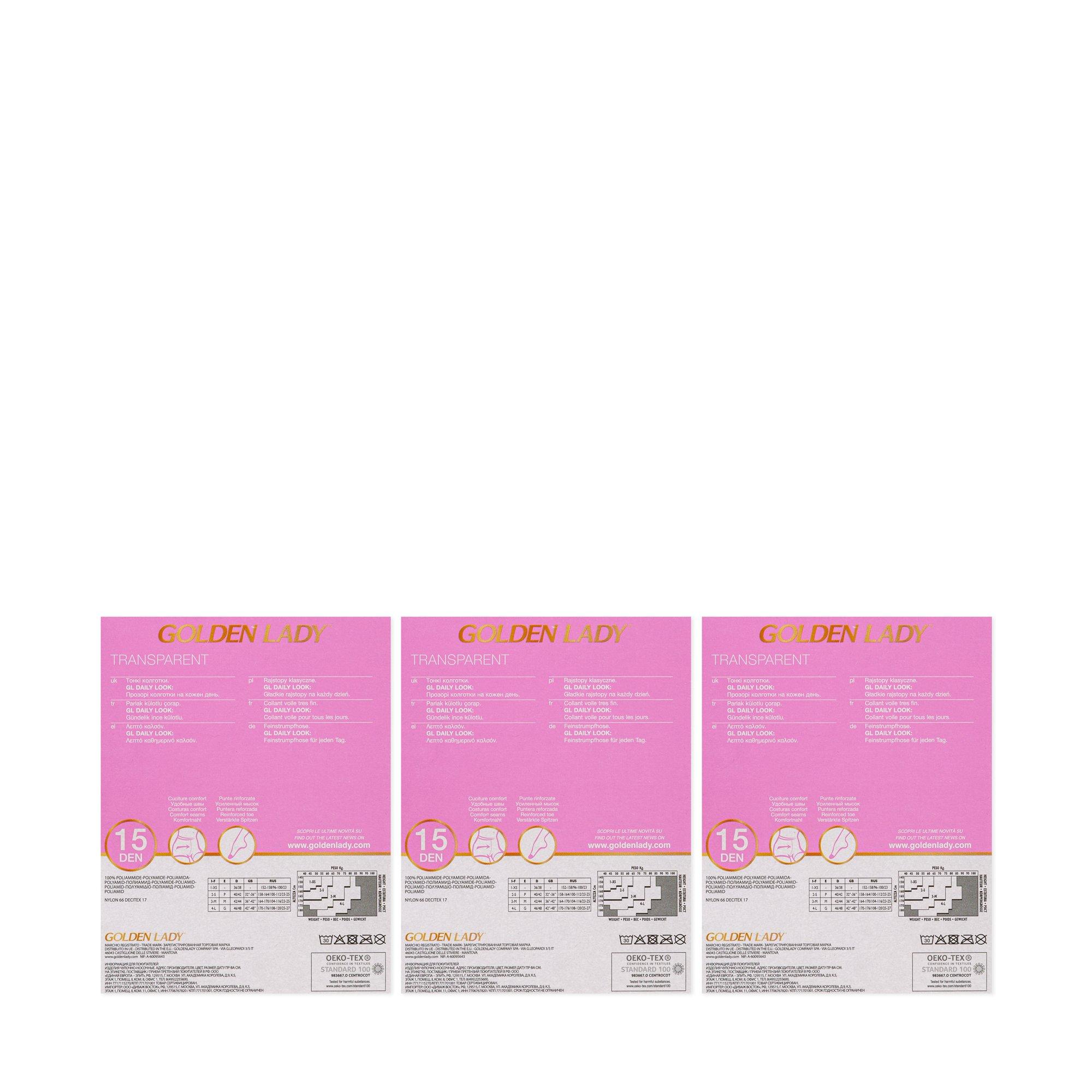 GOLDEN LADY Collants Multipack Transparent 15 DEN  
