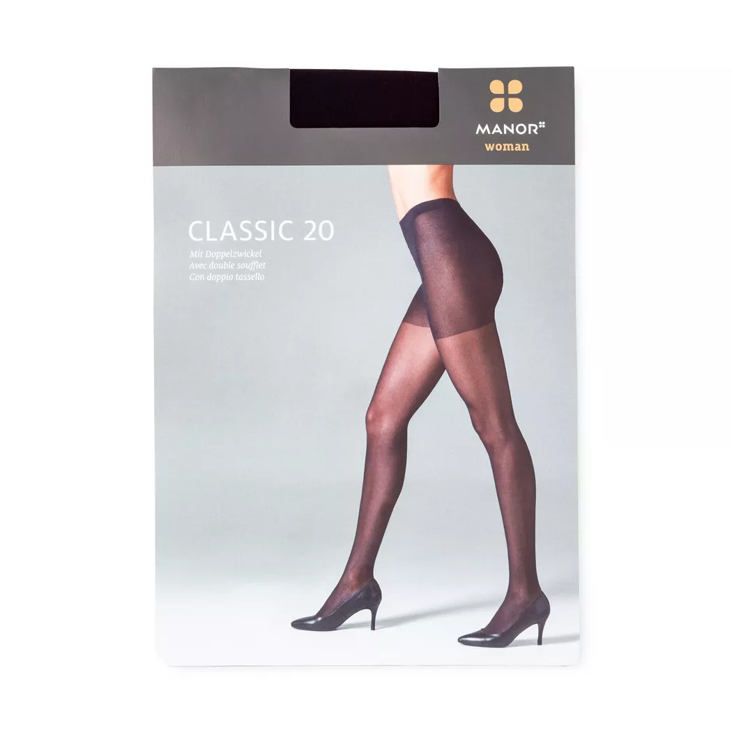 Manor Woman - Strumpfhose, 20 Den, für Damen, Black, Größe VI