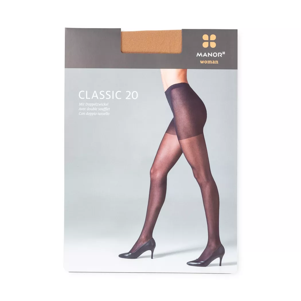 Manor Woman - Strumpfhose, 20 Den, für Damen, Sand, Größe III 2