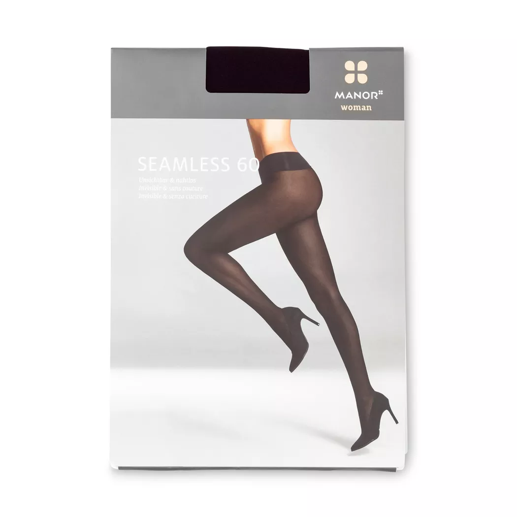 Manor Woman Seamless 60 Den Pantyhose Black Size II