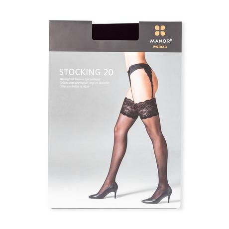 Manor Woman Calze 20 Denari con Ampia Fascia in Pizzo  