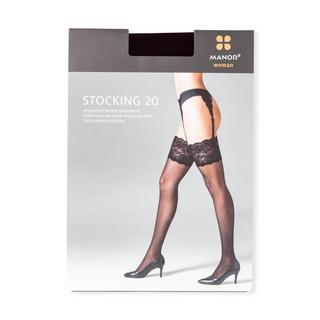 Manor Woman Bas 20 Deniers avec Large Bande de Dentelle  
