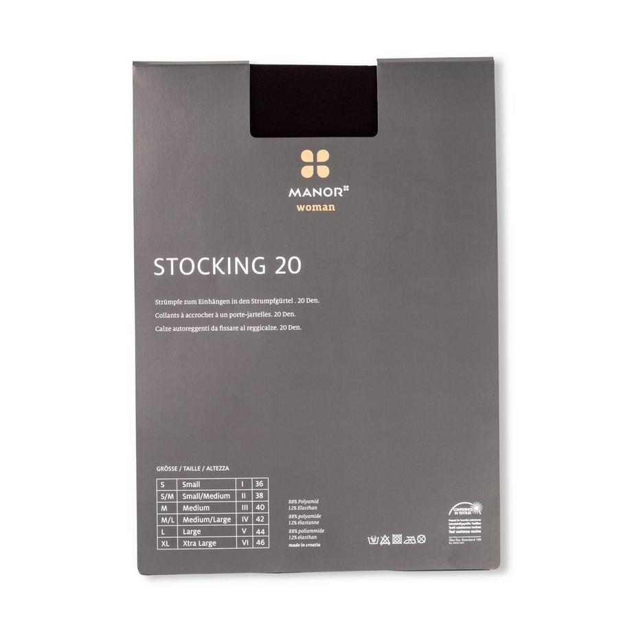Manor Woman Strümpfe 20 Denier mit breitem Spitzenband  