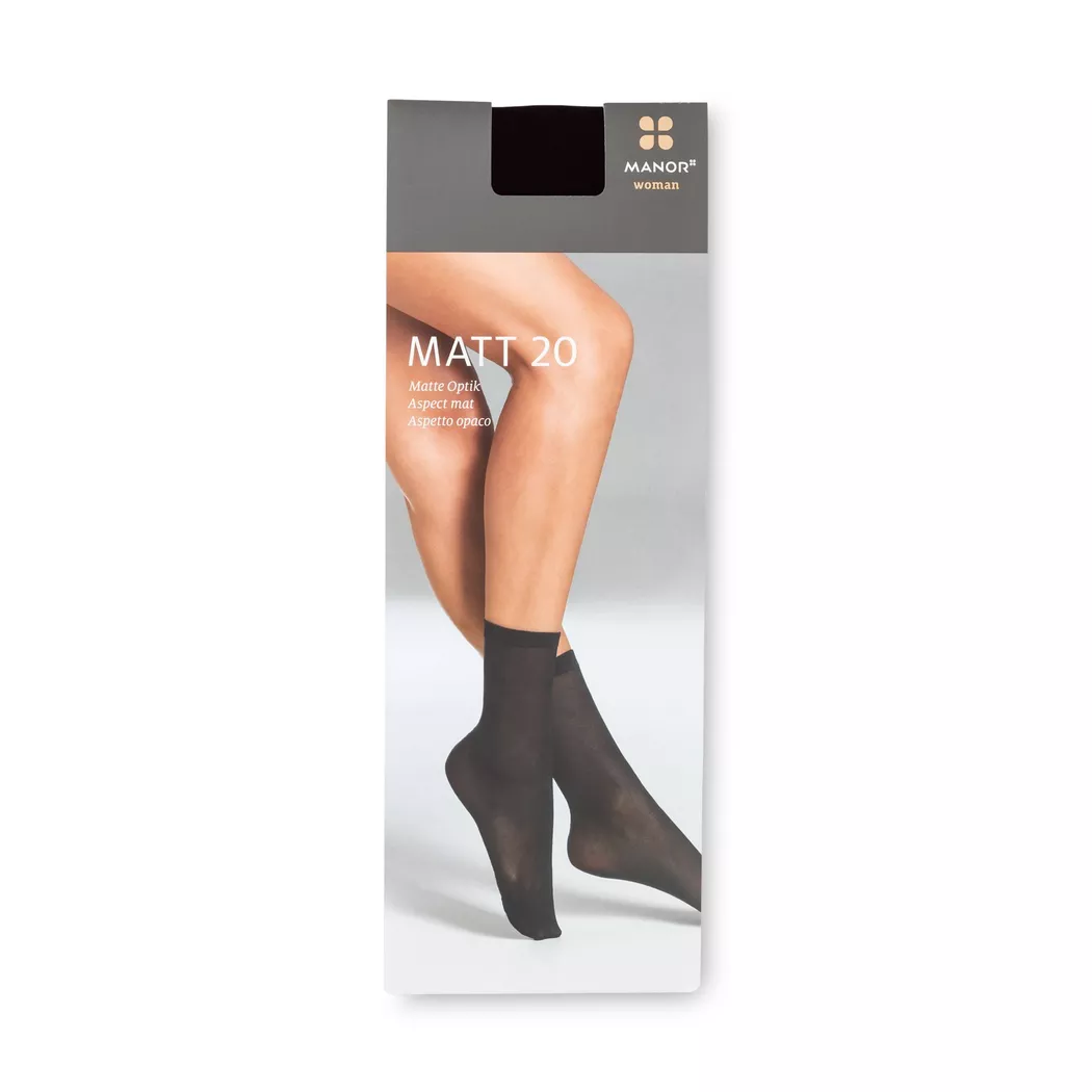 Manor Woman - Feinsöckchen, 20 Den, für Damen, Black, Größe 35-38
