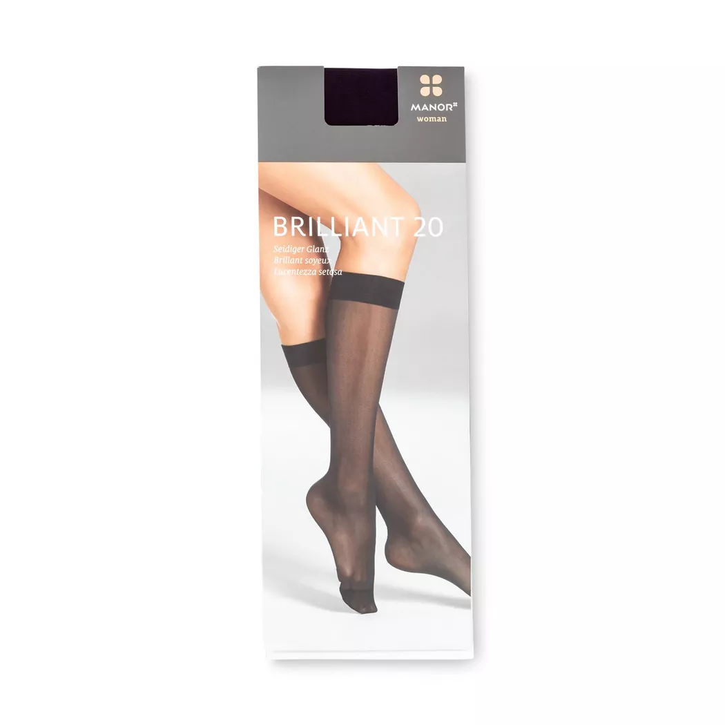 Manor Woman - Kniestrumpf, 20 Den, für Damen, Marine, Größe 35-38 2