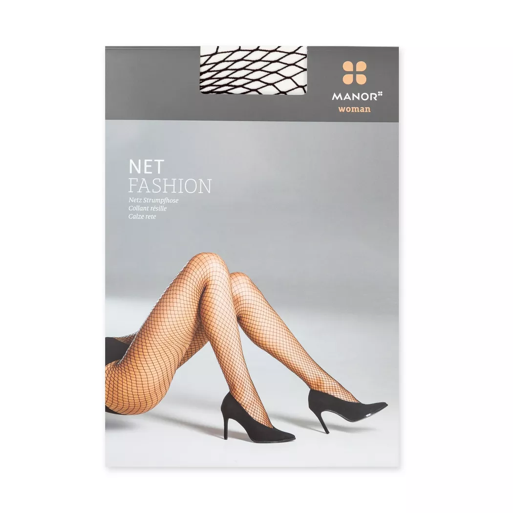 Manor Woman - Netzstrumpfhose, für Damen, Black, Größe I-II