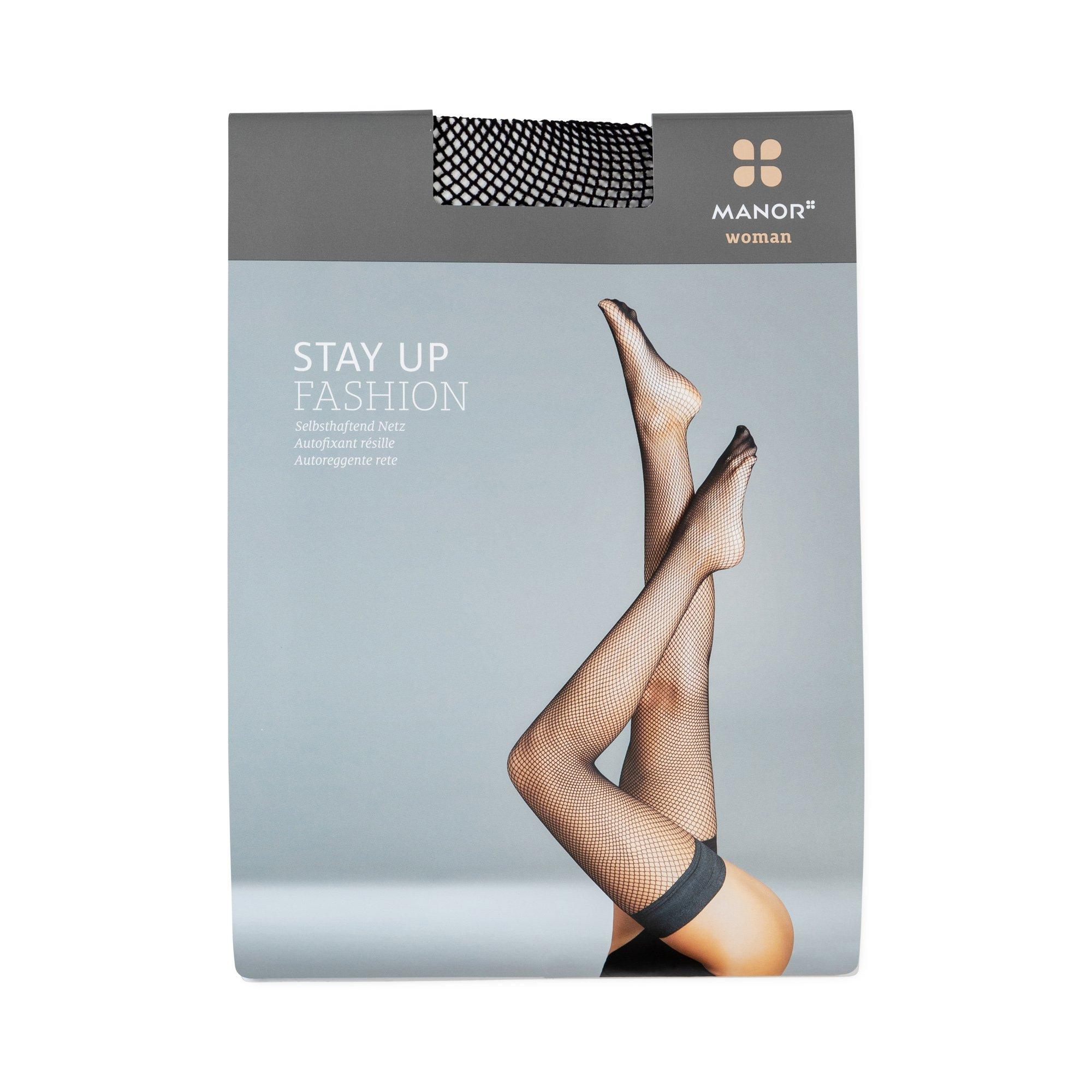 Manor Woman Micro Net Halterlose Netzstrümpfe  