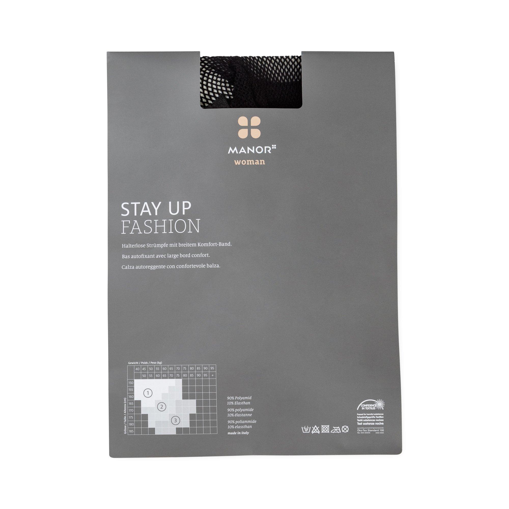 Manor Woman Micro Net Bas résille sans jarretelles  