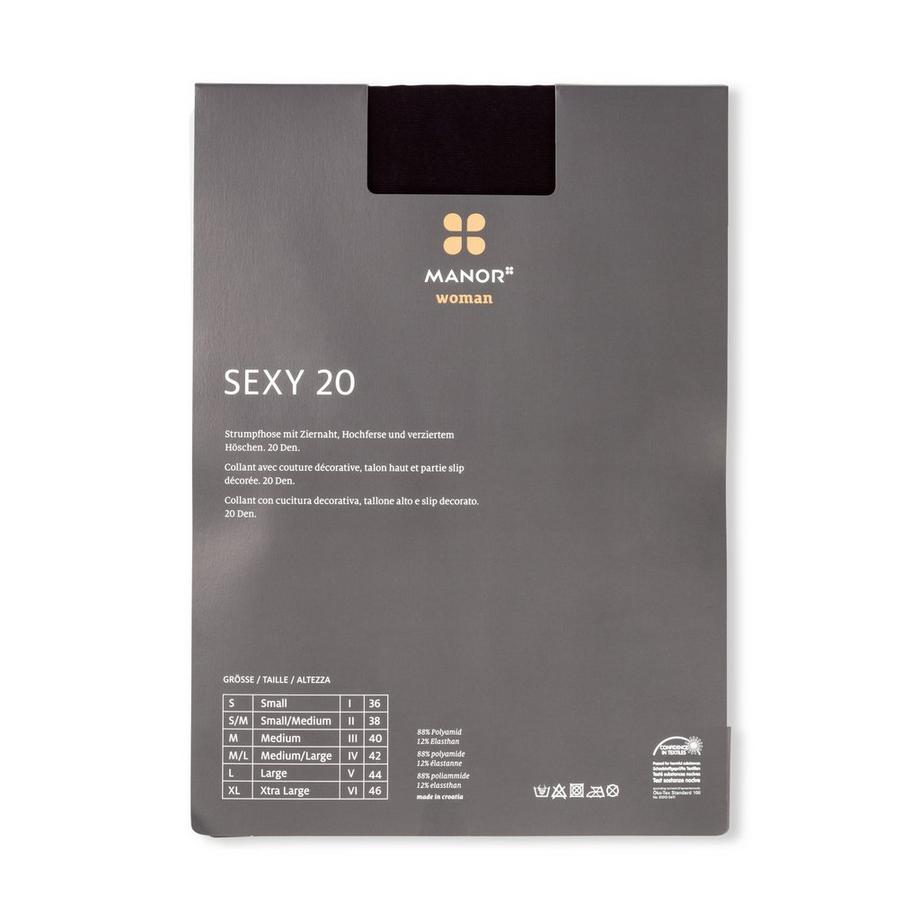 Manor Woman 20 Denier Nahtstrumpfhose  