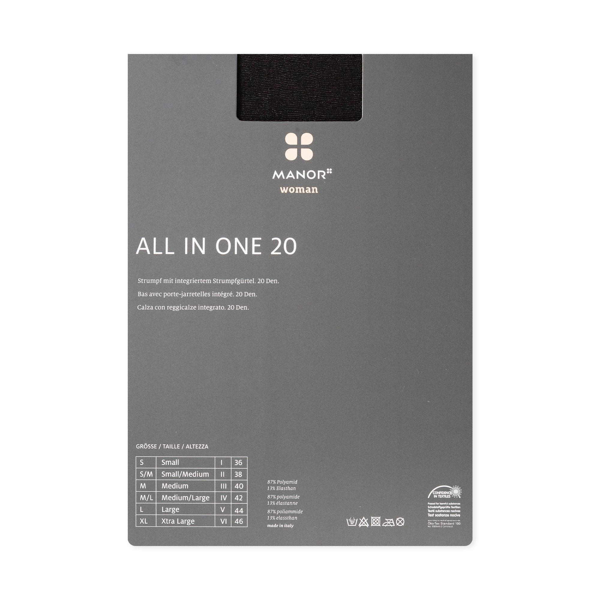 Manor Woman Collant 20 Denari con reggicalze integrato  