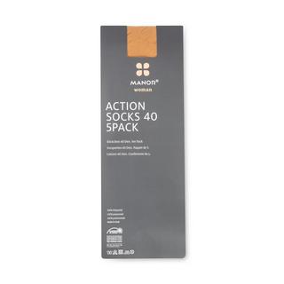 Manor Woman Socquettes Fines 40 Deniers Lot de 5  