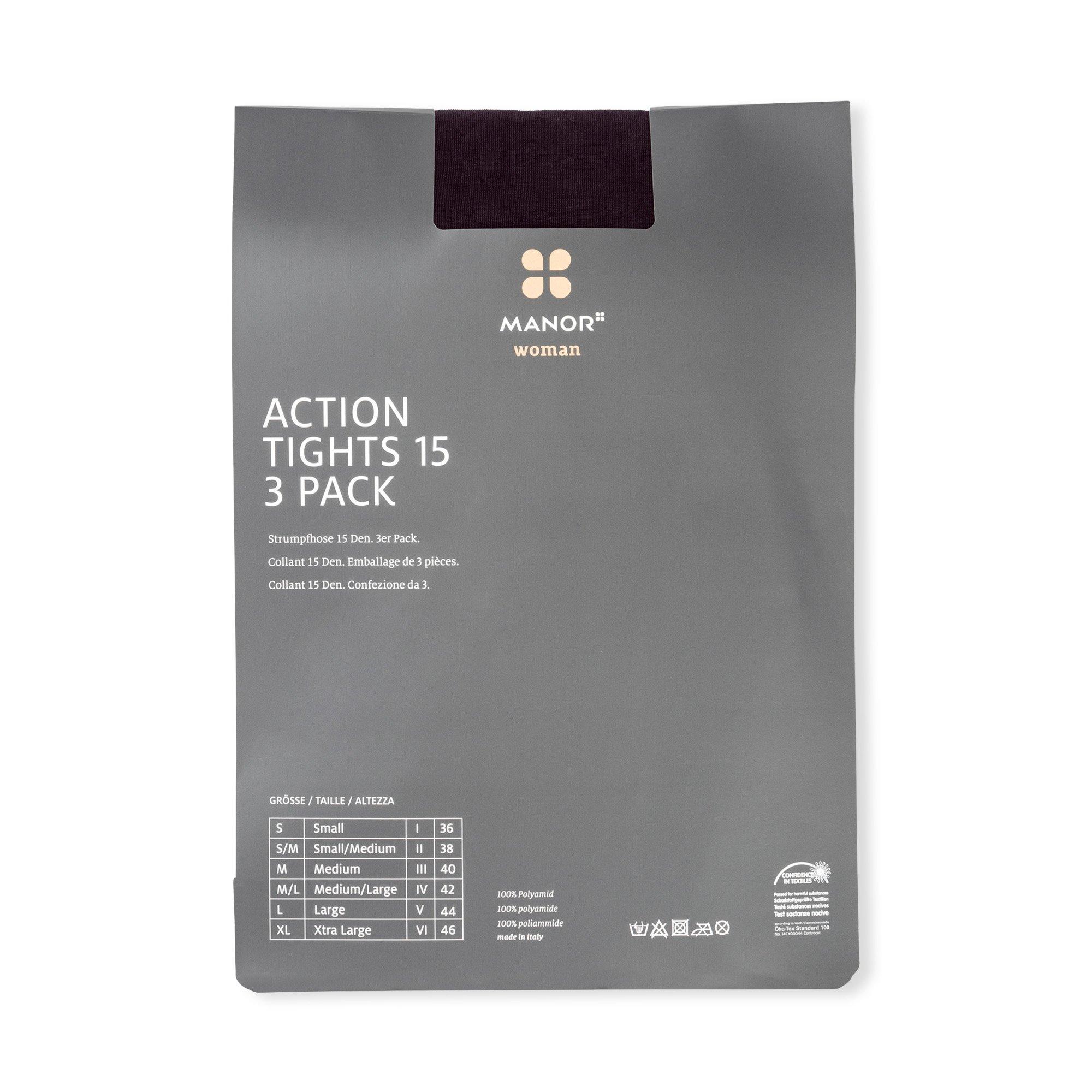 Manor Woman Collant 15 Denari Confezione da 3  