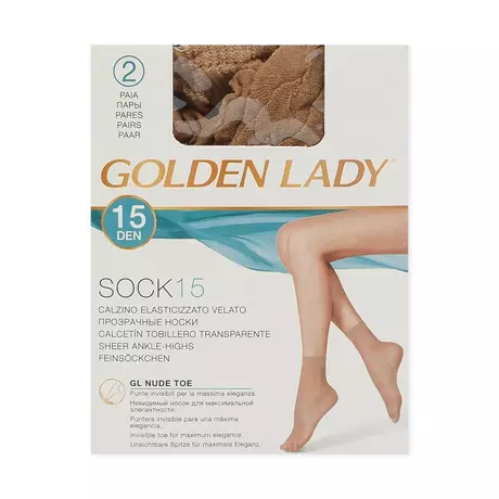 GOLDEN LADY Sock 15 Calzino Fino, 15 Den Nature