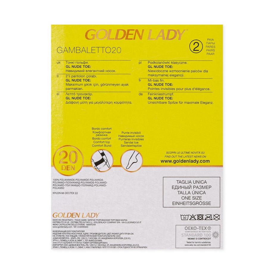 GOLDEN LADY Gambaletto 20 Denari Gambaletti Duopack  