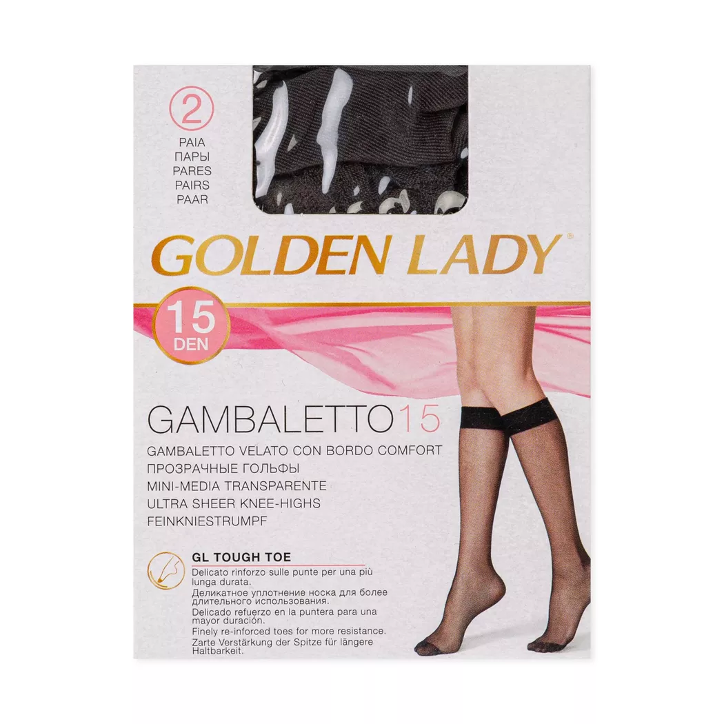 Golden Lady Gambaletto 15 Denier Knee-High Stockings Duopack