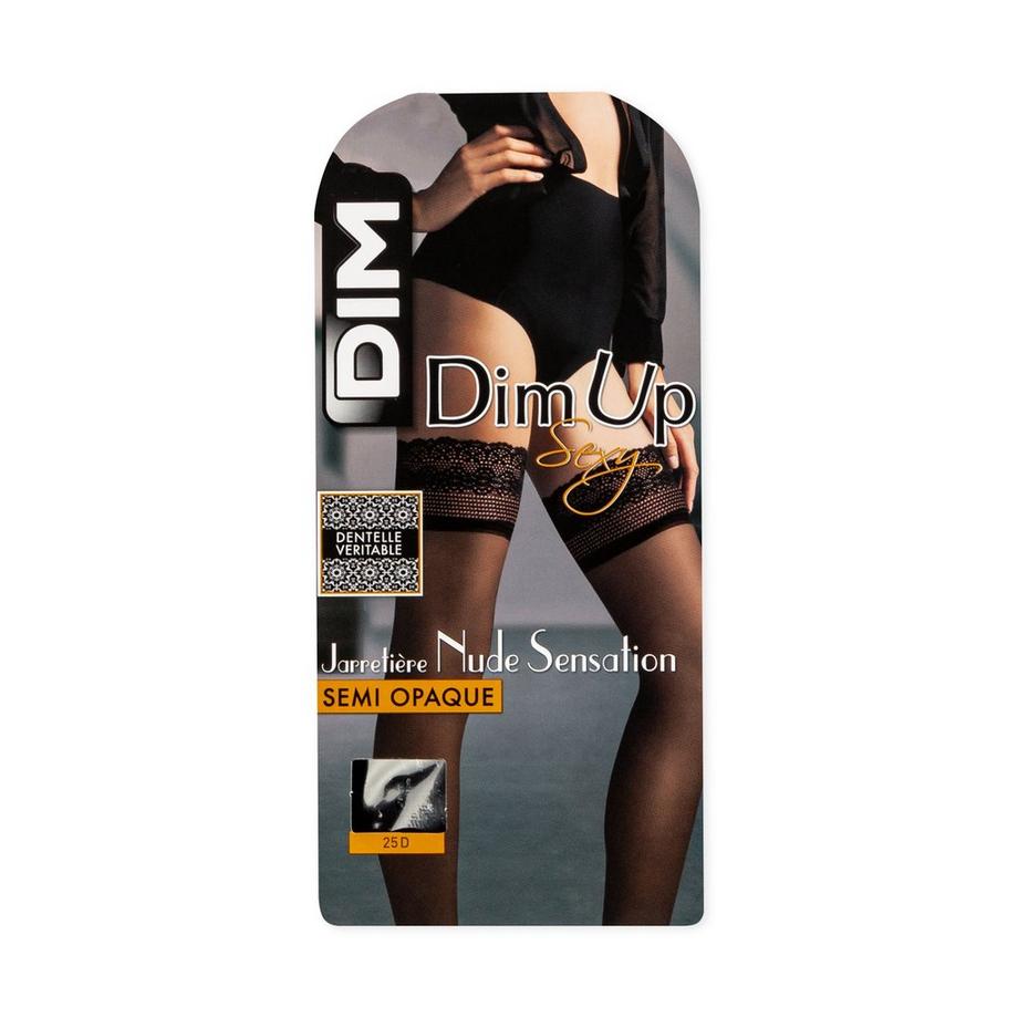 DIM Up Sexy Nude Sensation Semi Opaque Calze Autoreggenti 25 Denari  