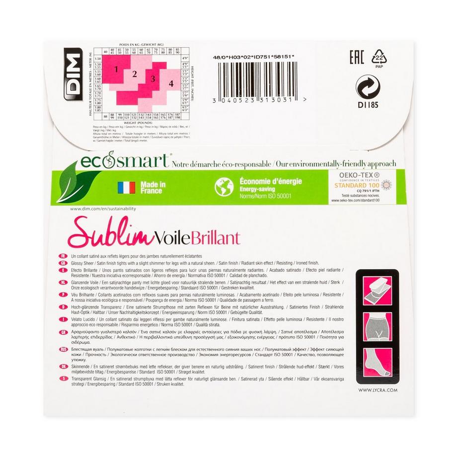 DIM Sublim Voile Brillant 15 Den Collants  