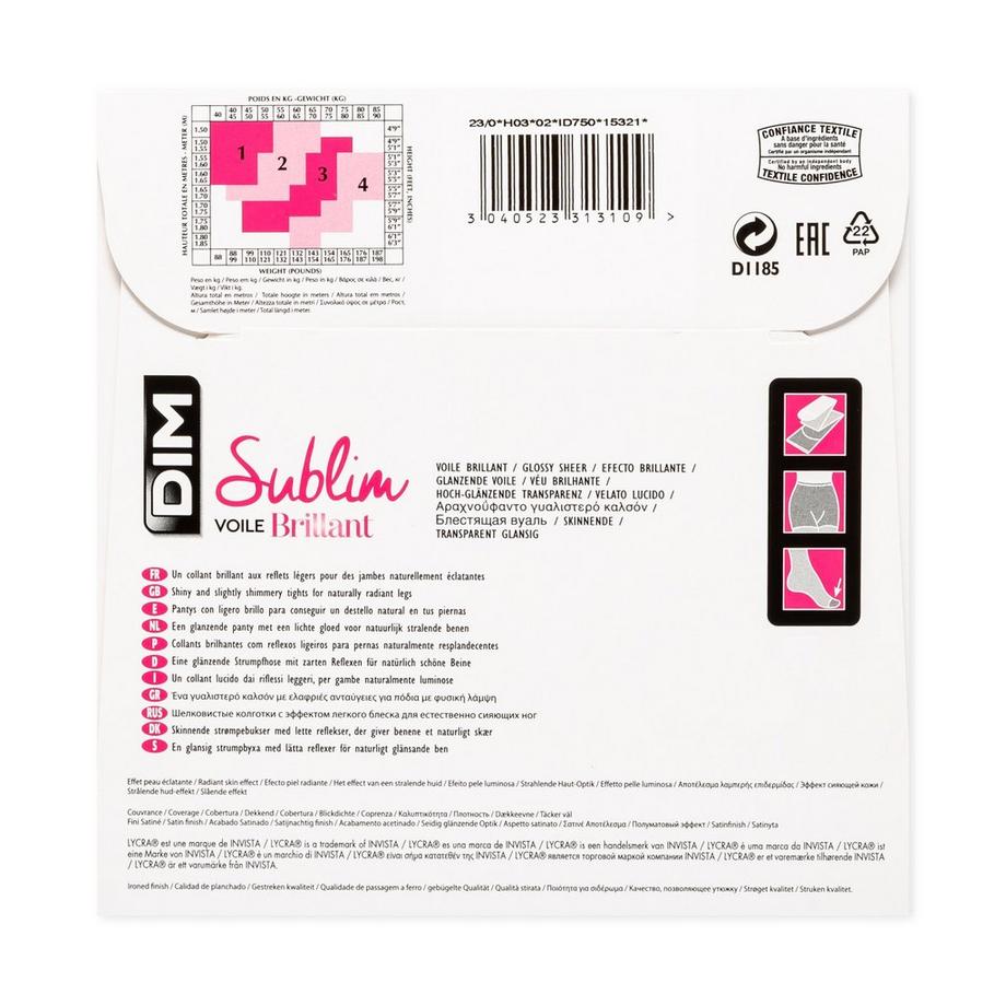 DIM Sublim Voile Brillant 15 Den Collant  