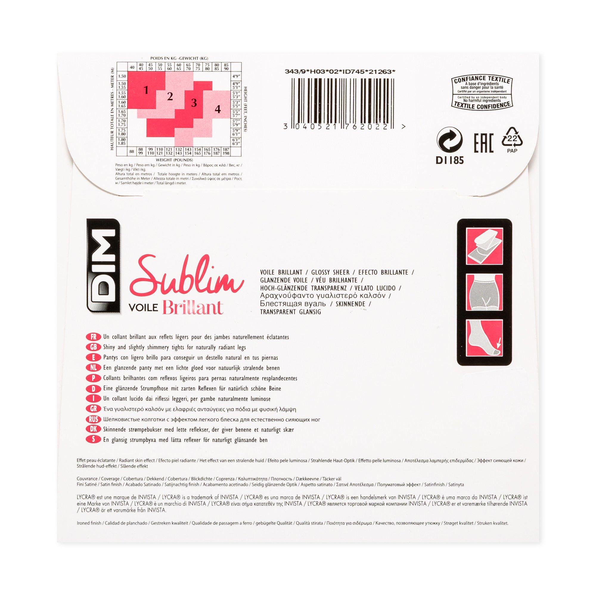 DIM Sublim Voile Brillant 15 Den Collant  