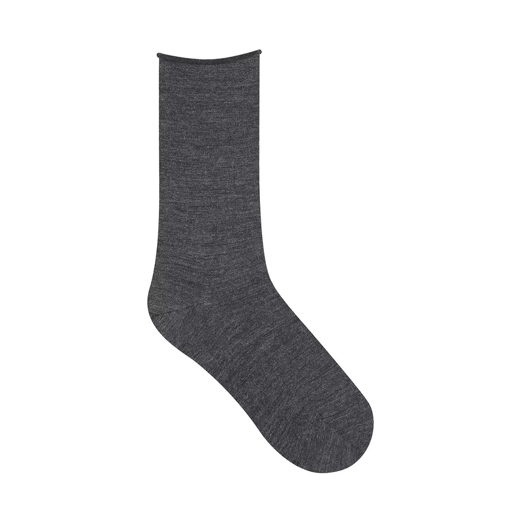 BLEU FORET - Knöchellange Socken, für Damen, Anthrazit, Größe 39-41