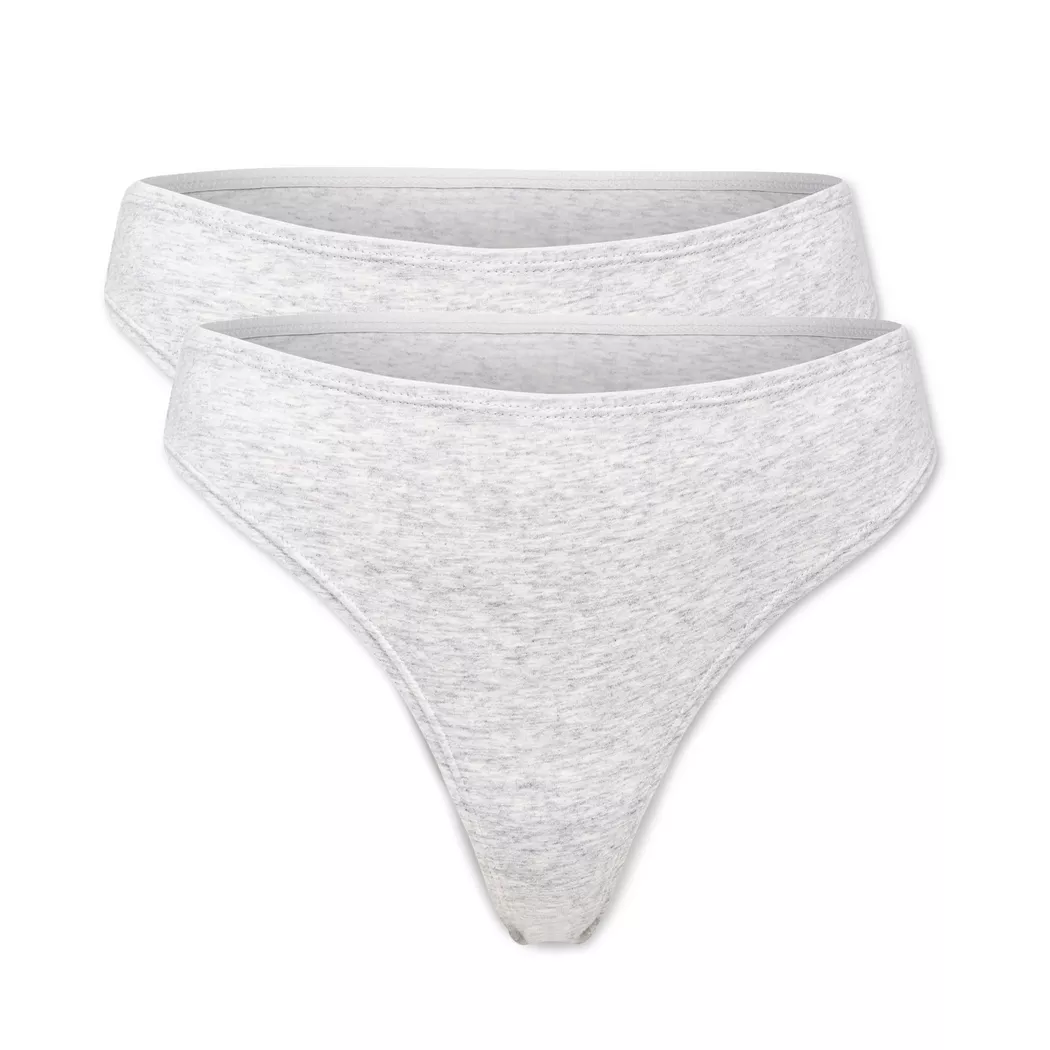 Manor Woman - Multipack, String, für Damen, Grau Melange, Größe L