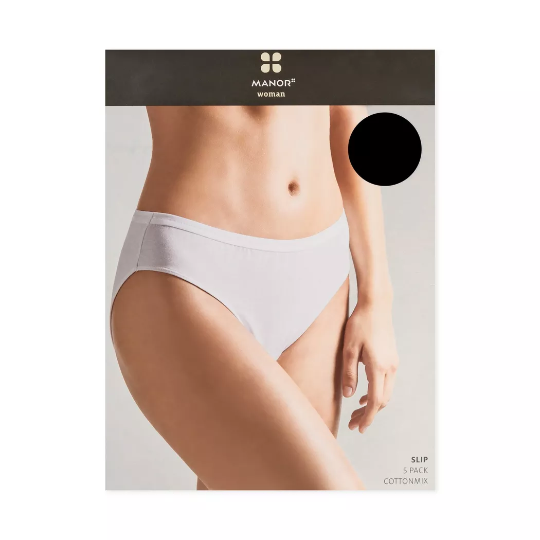 Manor Woman - Multipack Slip, für Damen, Black, Größe M 2