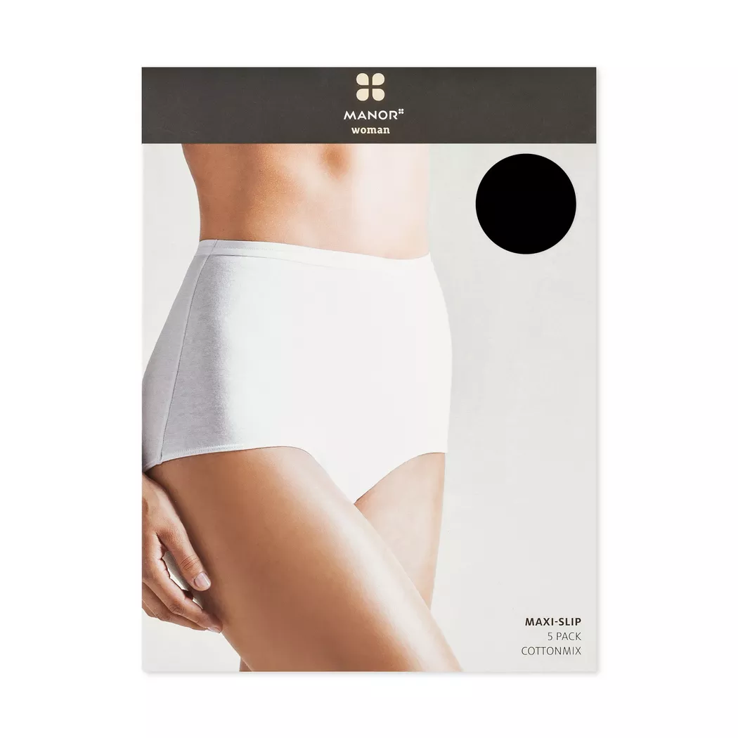Manor Woman - Multipack Slip, für Damen, Black, Größe M 3
