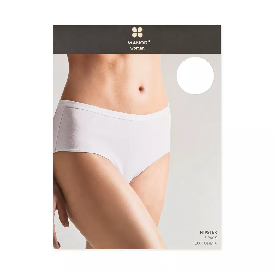 Manor Woman - Multipack, Hipsters, für Damen, Weiss, Größe XL 2