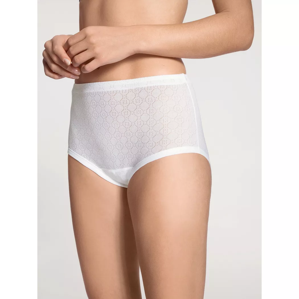 Calida Ajour Cotton Slip High Cut White 40 2