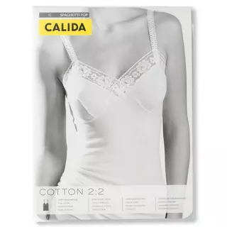 CALIDA Cotton 2:2 Top, spalline sottili Bianco