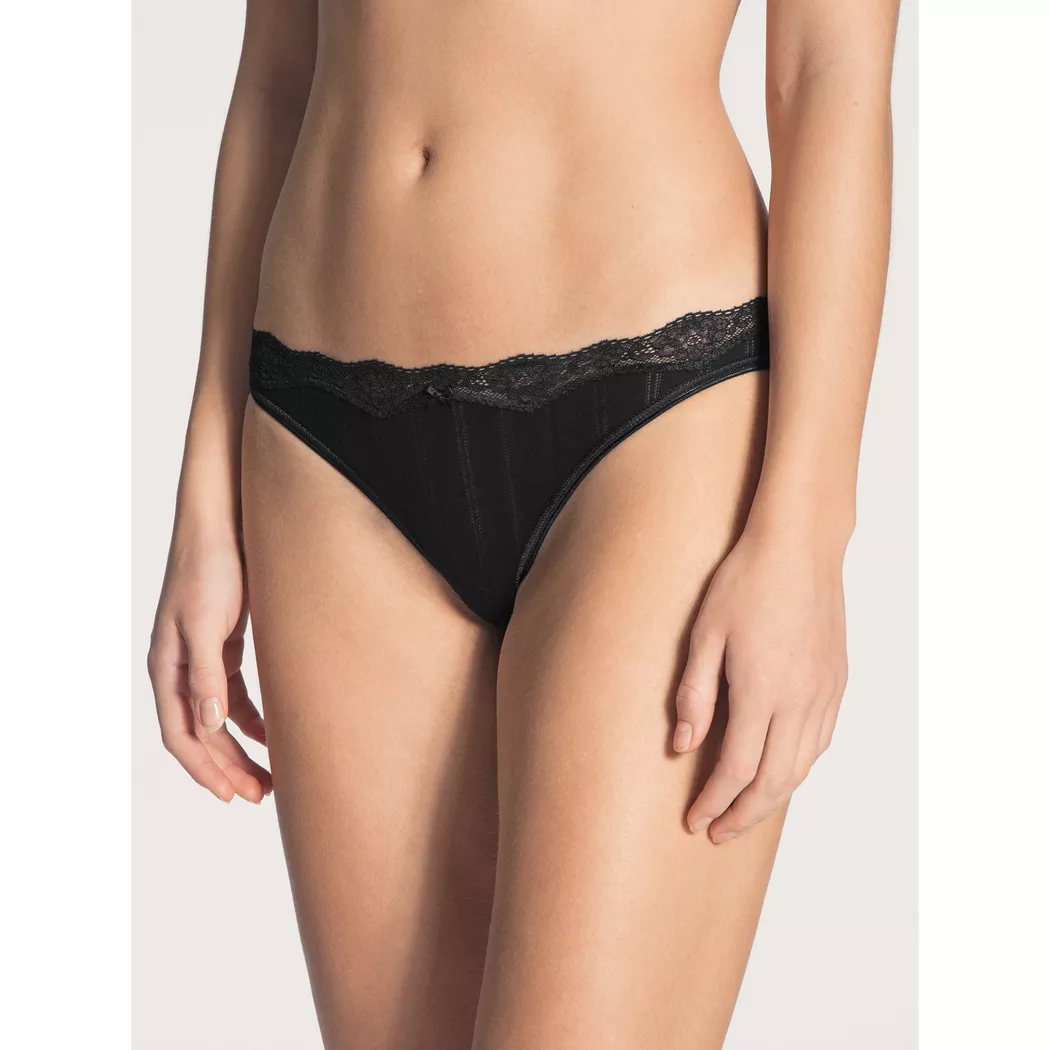 Midislip CALIDA "Modern Fit", Damen, Gr. M (44/46), schwarz, Interlock, Obermaterial: 80% Modal (TENCEL™), 20% Elasthan, unifarben, körpernah, Unterhosen, seidig weich, atmungsaktiv, Interlock-Qualität, cleaner Look 2