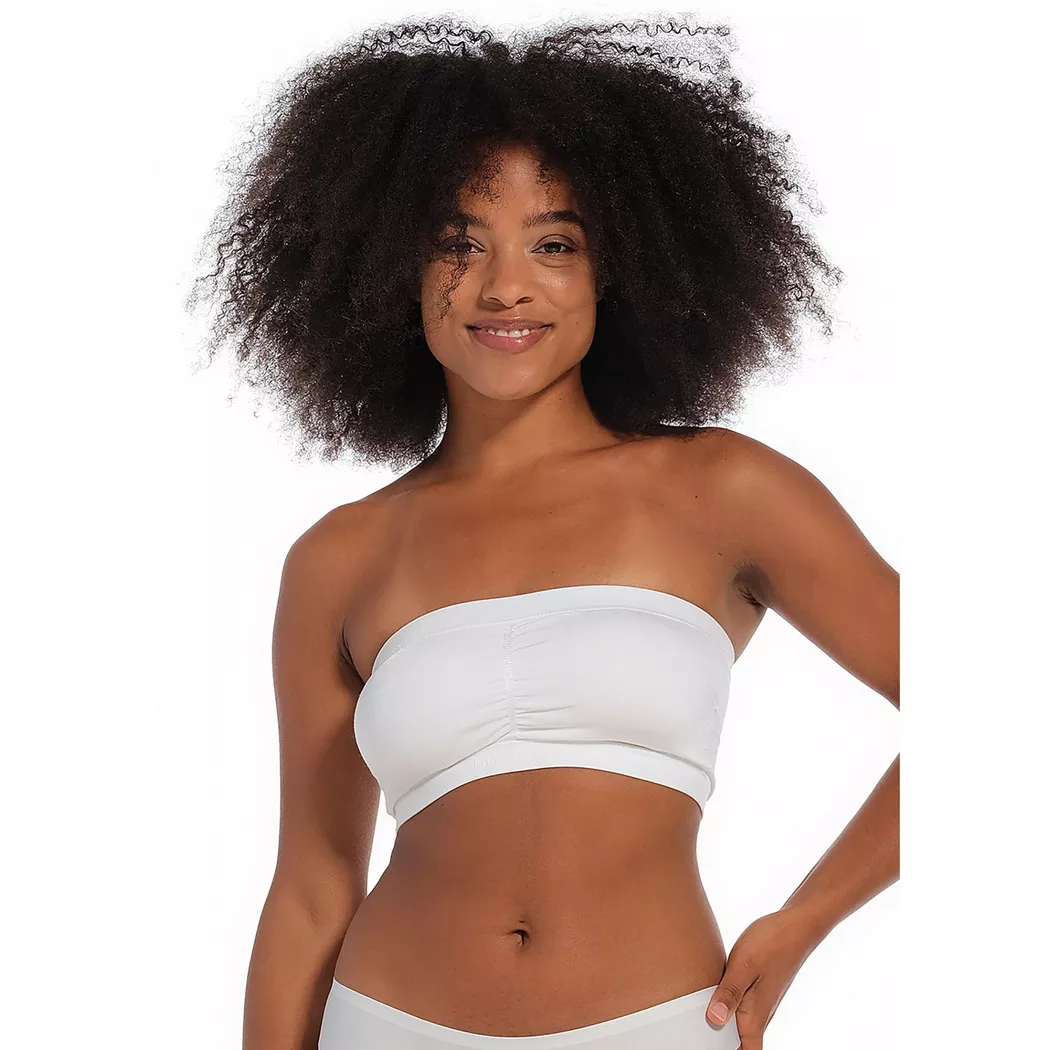 Magic BH Bandeau Push Up Bra Weiß Nylon Small Damen