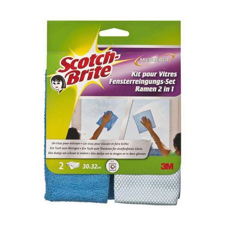 Scotch-Brite Mikrofasertuch Fensterreingungs-Set 