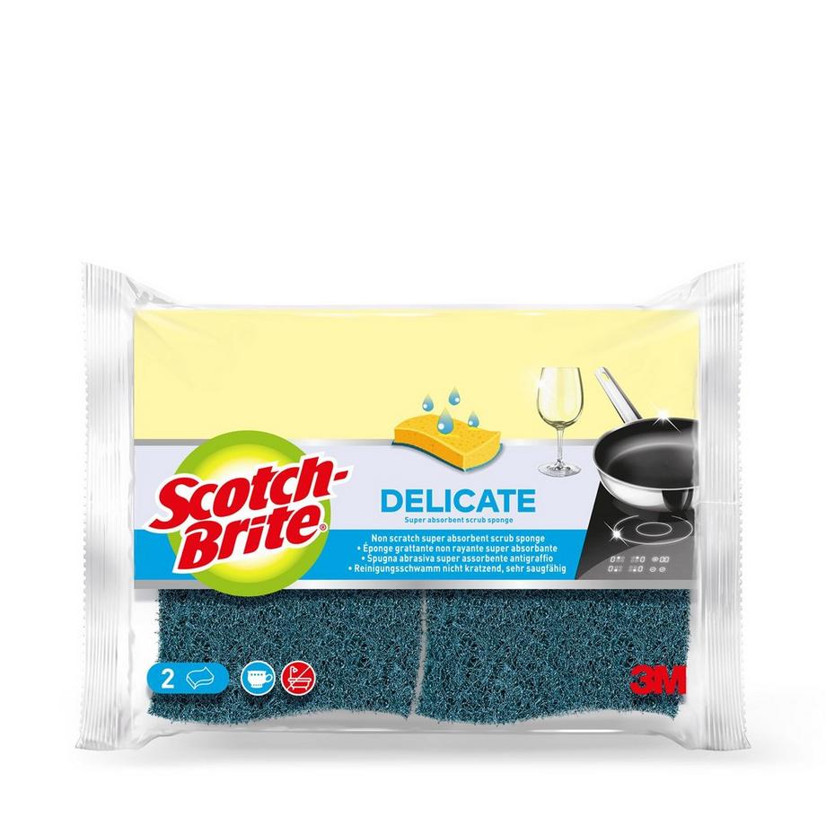 Scotch-Brite Scotch-Brite® Delicate Naturfaserschwamm nicht kratzend, 2 Stück
 DELICATE 