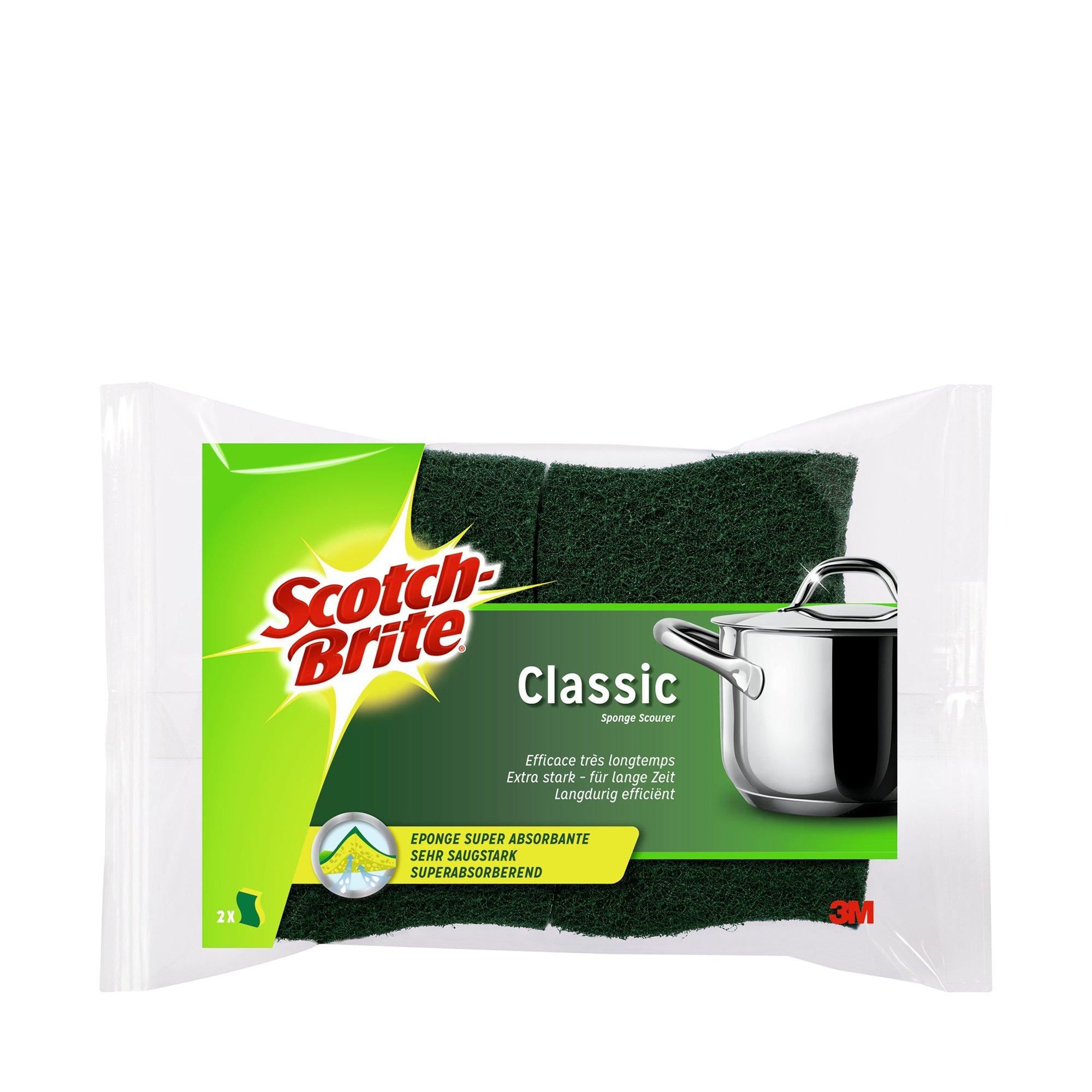 Scotch-Brite Scotch-Brite Classic Naturfaserschwamm extra stark CLC2, grün-beige, 2 Stück
 Classic 