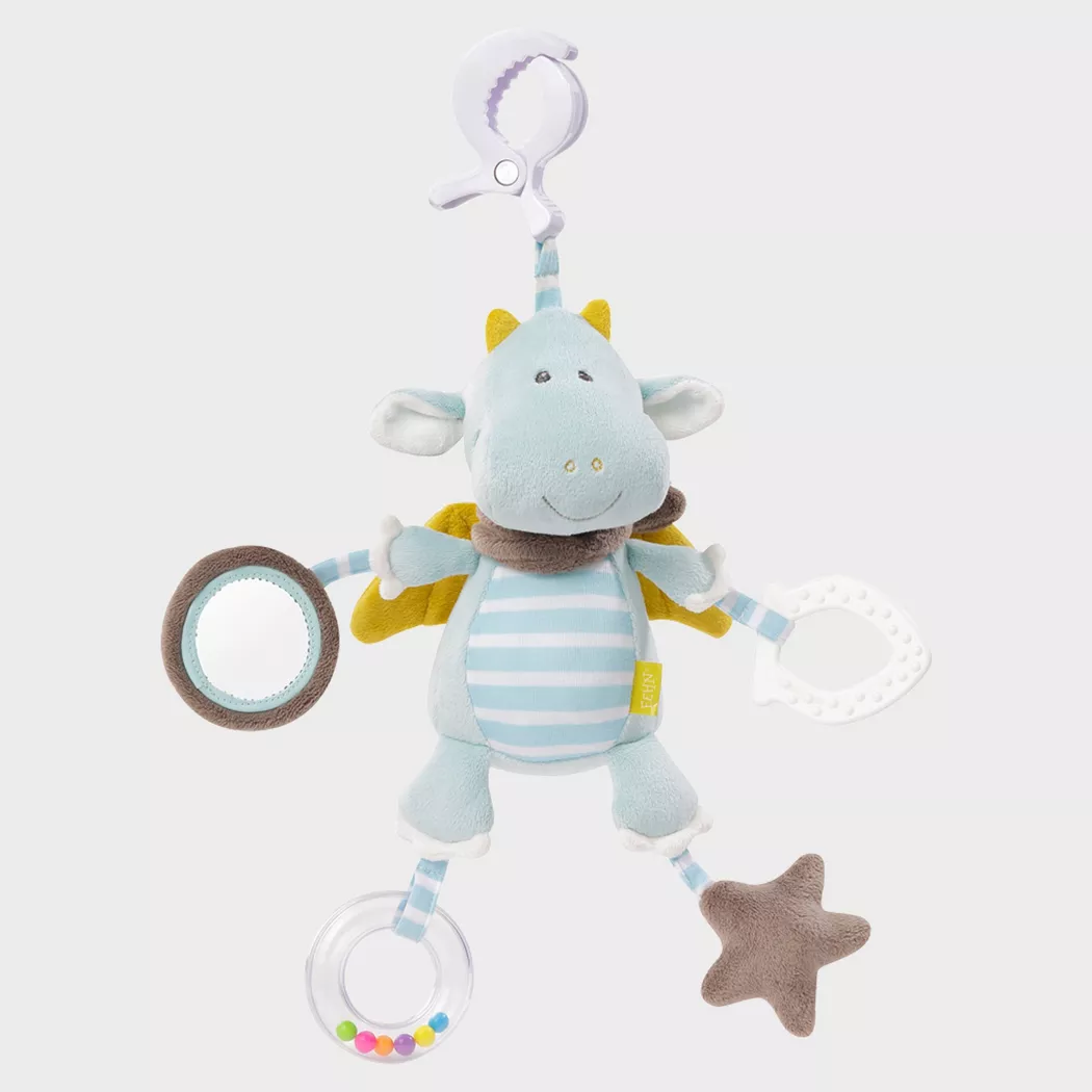 Fehn Greifspielzeug "Little Castle, Activity-Drache mit Klemme" mit Klemme