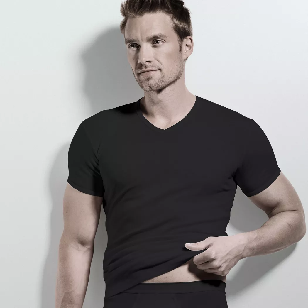 ISA bodywear - T-Shirt, Body Fit, kurzarm, für Herren, Black, Größe M