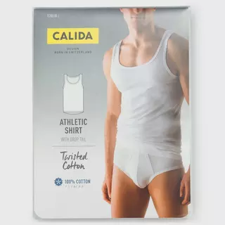 CALIDA T-Shirt, Body Fit, ohne Arm  Himmelblau