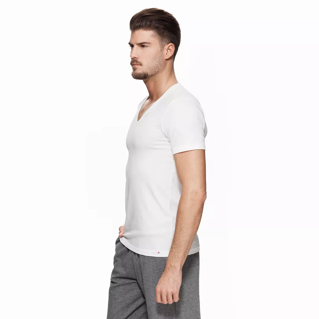 Calida - T-Shirt, Body Fit, kurzarm, für Herren, Weiss, Größe S