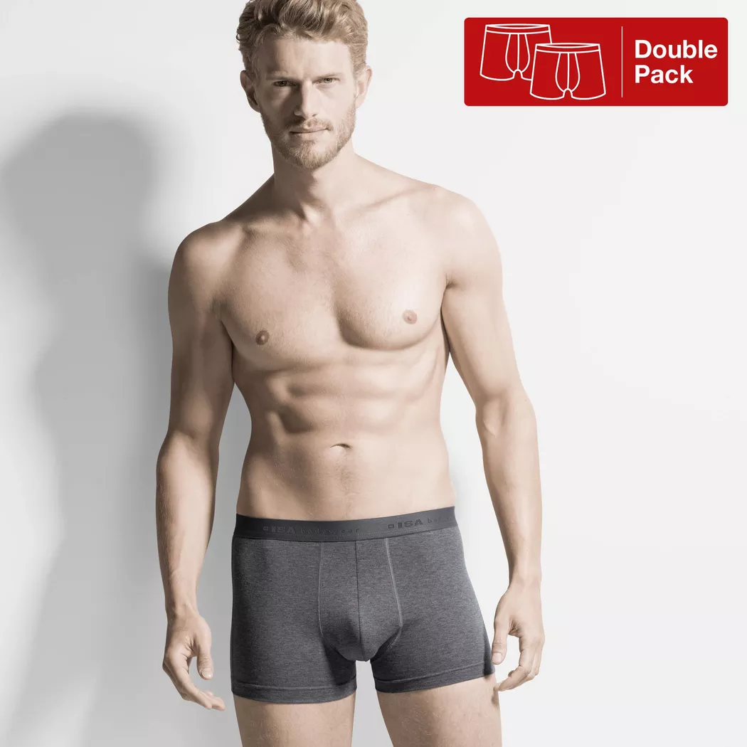 ISA bodywear - Duopack, Pantys, für Herren, Grau Melange, Größe L
