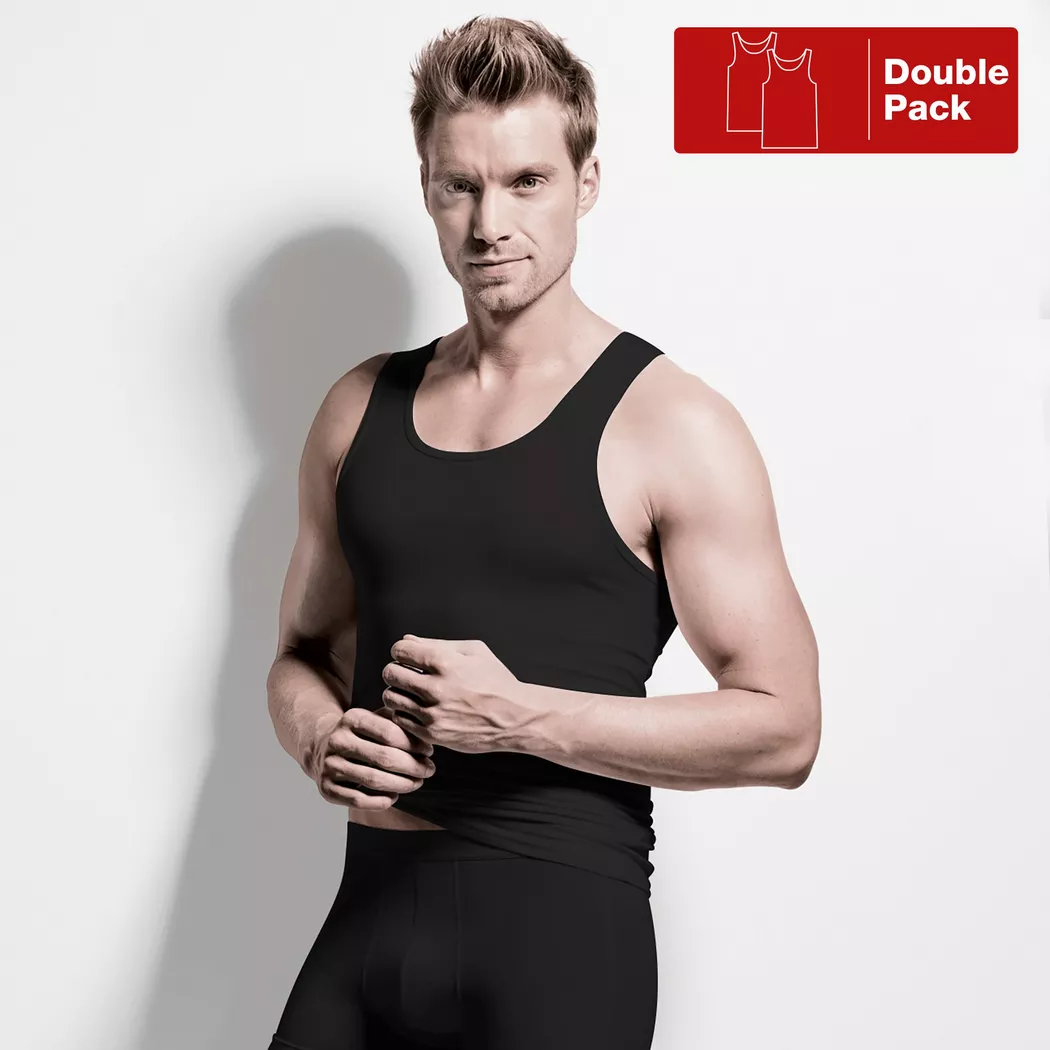 ISA bodywear - T-Shirt, Body Fit, ohne Arm, für Herren, Black, Größe M